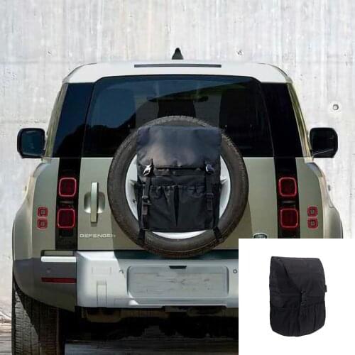 Organizer Bag for Jeep Wrangler JK YJ TJ JL & Unlimited Cargo Storage Bag Spare Tire Backpack Black Car Exterior Accessories
