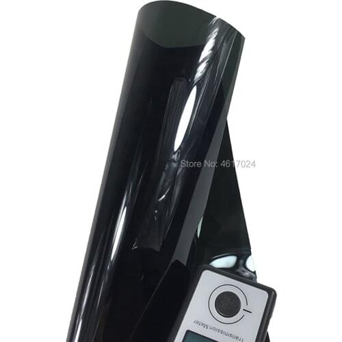 50cmX200cm PET Super dark charcoal 2 ply 5% VLT tinted glue New Vision solar car stickers window tint film