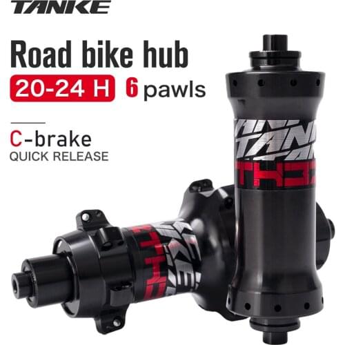 TANKE road bike 20 - 24 holes hub 6 pawls 6 sealed bearing quick release for 8 9 10 11 12s speed cassette flywheel cogs Aluminuc