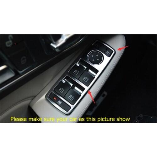 Yimaautotrims Inner Door Armrest Window Lift Button Cover Trim Interior Fit For Mercedes Benz CLA 200 220 W117 2014 - 2017