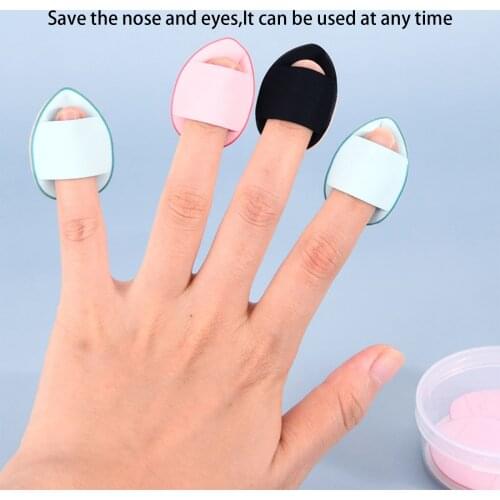 1pcs Fingertip Small Steamed Bun Powder Puff Finger Air Cushion Mini Puff Concealer Setting Sponge Water Drop Fingertip Puff