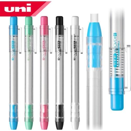 1Pcs UNI push pencil eraser EH-105P portable pen type rubber sketch student dedicated transparent pen ER-100PK replacement core