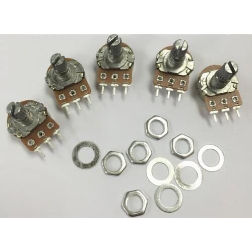 100 PCS High Quality WH148 B250K Linear Potentiometer 15mm Shaft With Nuts And Washers 250K OHM