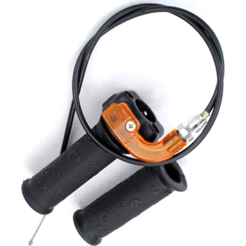 2-Stroke 49CC ATV Pocket Dirt Bike Throttle Handle Grips Cable Rubber+Plastic