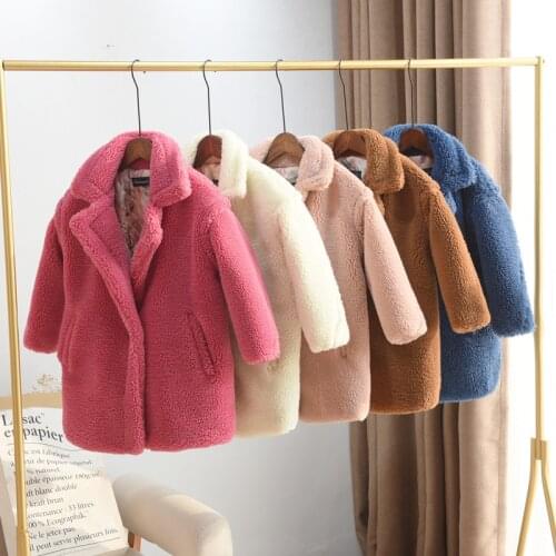 2019 Children Winter Long Coat Girls' Woolen Coats Winter Clothes for Baby Boy Jacket Girls Winter Jacket
