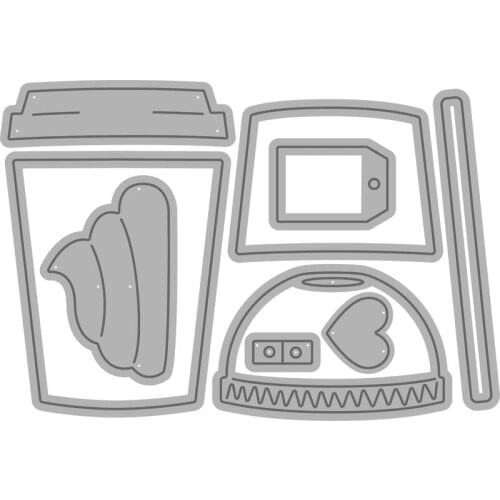 2021 AliliArts Metal Cutting Dies Coffee cup set diy Scrapbooking Photo Album Decorative Embossing PaperCard Crafts Die