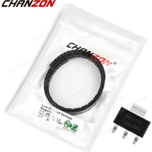 50Pcs AMS1117-1.5 SOT-223 Low Dropout Voltage Regulator Transistor Bipolar Junction BJT Triode Tube Fets SMD Integrated Circuits