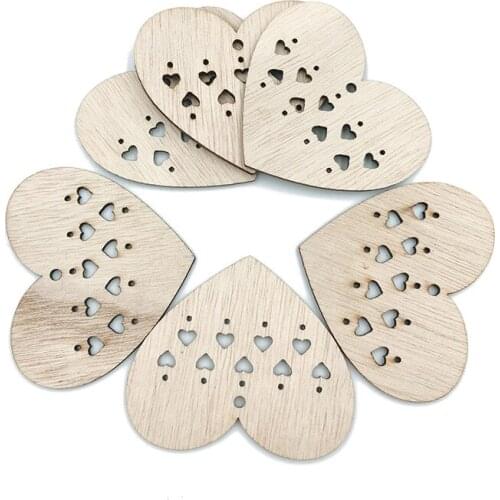 6pcs Christmas Wooden Ornaments DIY Unfinished Wooden Hanging Ornaments Wood Slices for DIY Craft Christmas Decorations