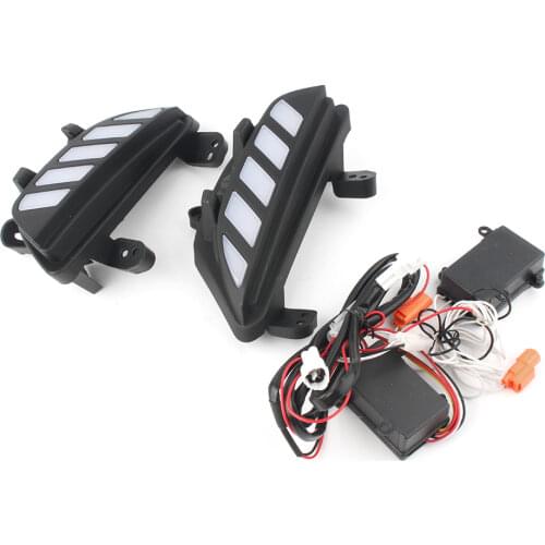 Car LED Fog Lamp Front Bumper Turn Signal Lights Daytime Running Light DRL For Mazda 3 AXELA 2014 2015 2016