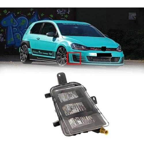 Car LED Front Fog Light DRL Fog Lamp For-Golf 7 A7 MK7 GTD 2013-2017 5G0941699 5G0941700