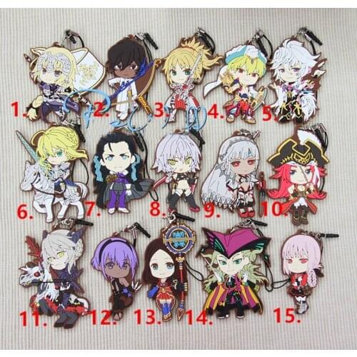 1pcs Limited Anime Keychain Fate/Grand Order Mysterious Heroine Full Characters Resin Rubber KeychainGift Collect Pendant