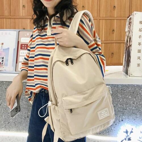 Diehe Brand Simple Nylon Women Backpack Female College student School Bag Backpacks for Teenage Girls Boy Travel Bags Mochilas