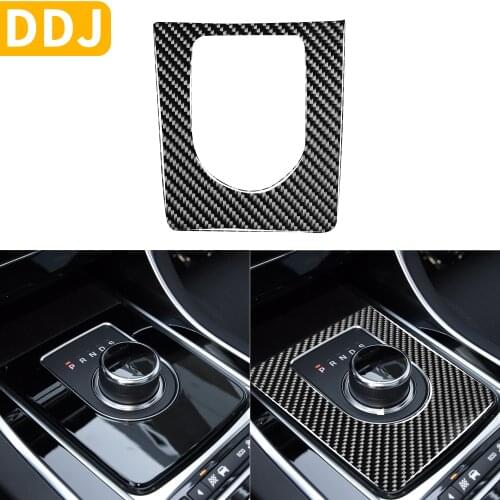 For Jaguar F-PACE XE XF S R Sport X761 X760 X260 Interior Accessories Carbon Fiber Gear Shift Shifter Insert Panel Trim Sticker