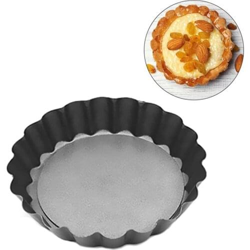 Pie Pizza Cake Mold Non-Stick Round Fluted Tart Pan Removable Loose Bottom Fluted Pizza Pan Bakeware
