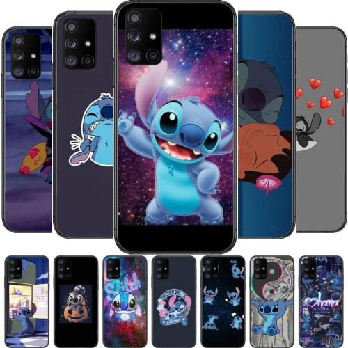 Stitch Phone Case Hull For Samsung Galaxy A50 A51 A20 A71 A70 A40 A30 A31 A80 E 5G S Black Shell Art Cell Cove