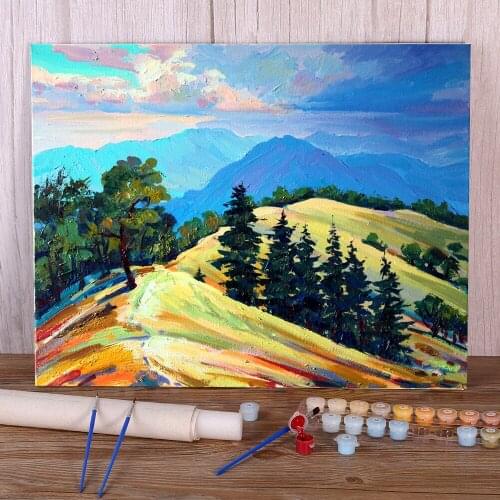 Landscape Before The Storm Painting By Numbers Package Oil Paints 50*70 Paiting By Numbers Home Decor For Adults Handiwork Art
