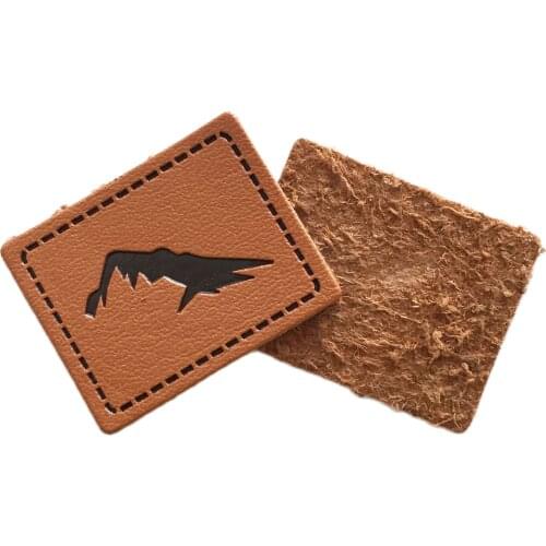 Customize Any Size Sewing On Leather Label Embossed Logo Clothes Patches For Garment