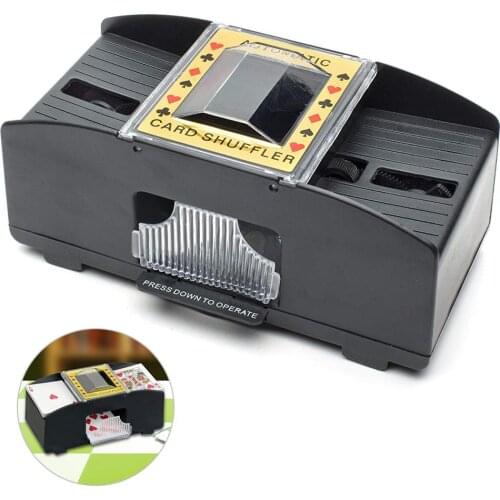 Board Game Poker Playing Cards Wooden Electric Automatic Playing Card Shuffler For Poker deck shuffler Games happy party