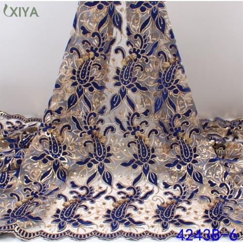 Latest Velvet Lace Fabric African Sequin Lace Fabric High Quality French Nigerian Mesh Tulle Lace Fabric for Sewing APW4243B