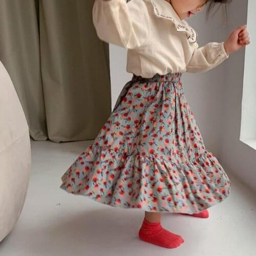 2021 new style girls printed skirt spring cotton fashion girls skirts 1-6 years YL345