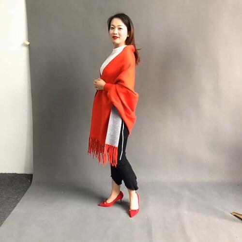 Solid Shawl Women Poncho Cashmere Long Scarf For Women Female Fashion High Quality Cape