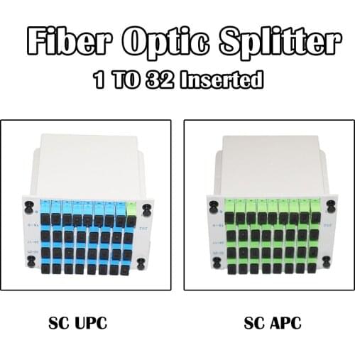 1 To 8 SC APC SM Inserting Optic Fiber Splitte1X8 Single Mode 1/2/5/10 Pieces/lot FTTH Ethernet with Adapter