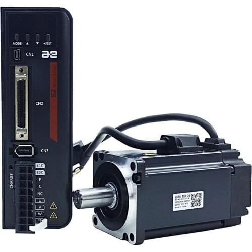 AC 220V 400W 0.4kw Servo Motor Kit 1.27NM AC Motor S2P-2R8AI+AEQL-0604JFB Brake Kit Single-turn magnetic/multi-turn magnetic