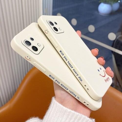 Personalized Smiley Phone Case For Xiaomi Mi 11 10T 10T Pro 10 S lite Ultra 9T 9 8 Note 10 Pro Poco F3 F2pro X2 Silicone Cover