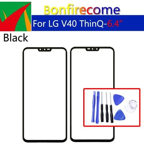 Touch Screen For LG V40 ThinQ V405QA7 V405UA V405TAB Front Glass Panel Front Outer Glass Lens For LG V40 LCD Glass Replacement