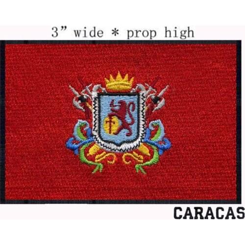 Caracas, Venezuela Flag 3"wide embroidery patch for hot patch/colorful/the swords