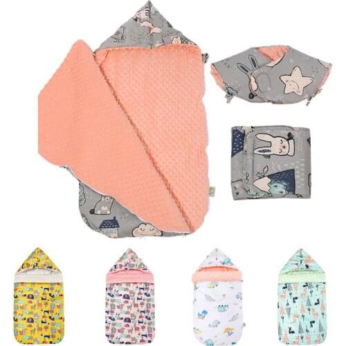 Baby Sleeping Bag Kids Cartoon Animal Cotton Baby Stroller Sleeping Bag Wheelchair Envelopes for Newborn 3pcs Set