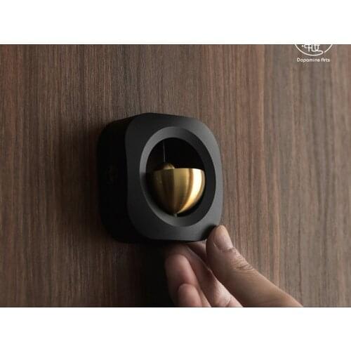 Door Type Wind Chimes Half Moon Boat Japanese Handmade Refrigerator Home Copper Bell Entrance Creative Housewarming Gift