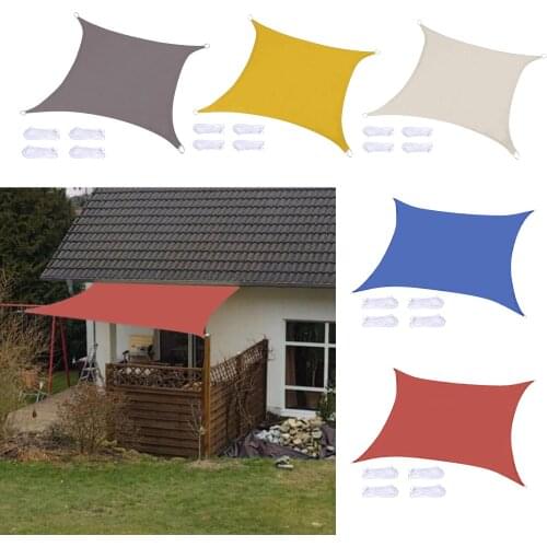 Waterproof Sun Shade Sail Garden Tarp Canopy Carport 3x4m UV Resistant