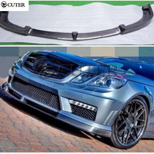 W212 Carbon fiber front bumper lip Spoiler for Mercedes Benz W212 E350 E300 E63 AMG Bumper Car body kit 10-13