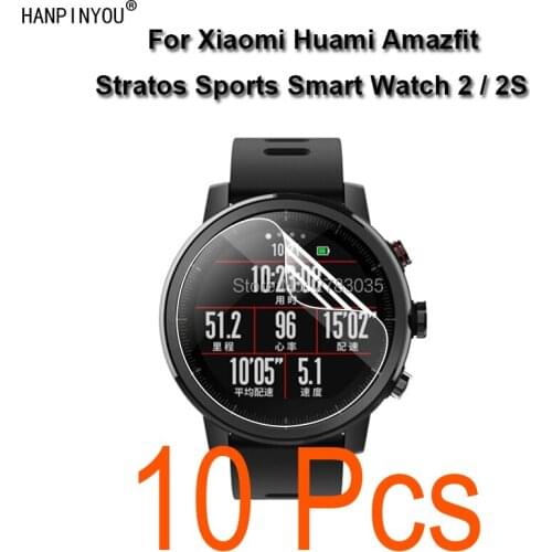 10 Pcs/Lot For Xiaomi Huami Amazfit Stratos Pace 2 2S Sports SmartWatch Full Coverage Soft TPU Film Screen Protector (Not Glass)