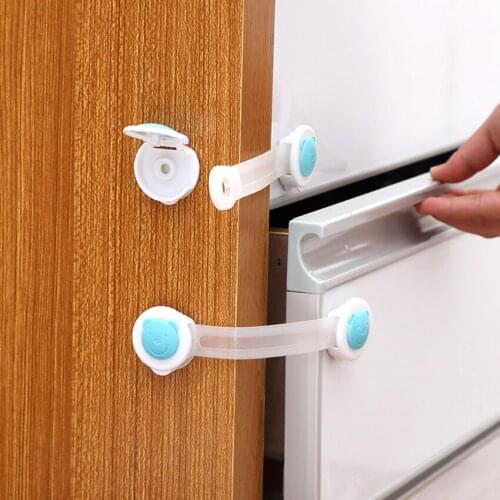 1pc Children Lock Protection Safety Doors Locks Cabinet Cupboard Toilet Safety Locks Plastic protection safety lock
