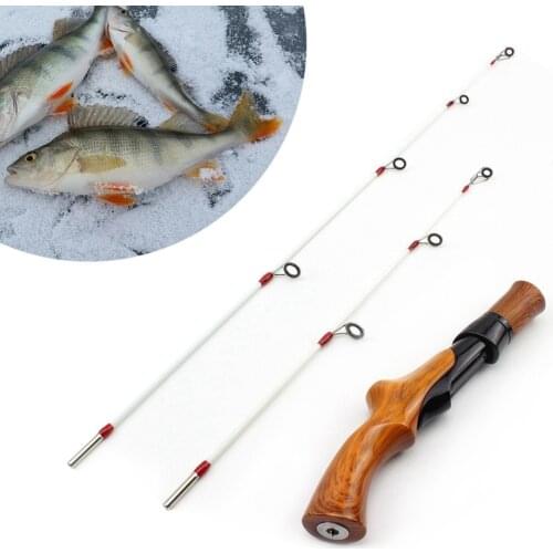 2 tips 54cm 74cm Portable Winter Ice Fishing Rods Spinning Rod Carbon Fiber Ice pole Ultra-light Carp Fishing 100g Boat rod