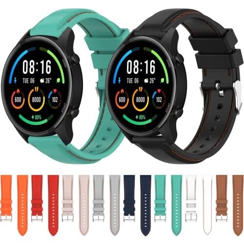22mm Suture Silicone Band For Xiaomi Mi watch color sports edition Wriststrap for Mi watch color Watchband Bracelet Accessories