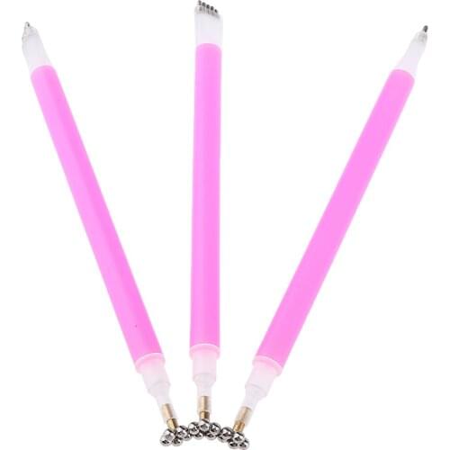 3pcs 3D Nail Art Pen Cats Eyes UV Gel Polish Brush DIY Tool