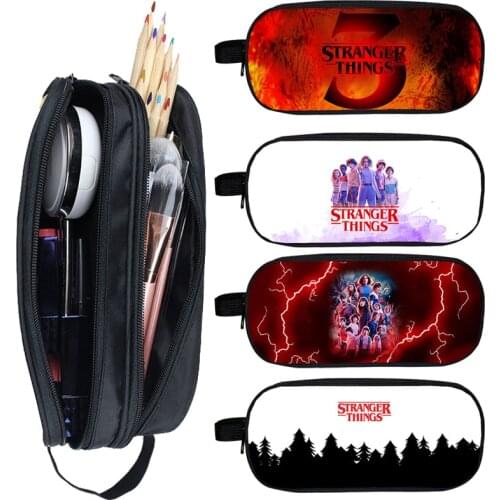 3D Anime Cosmetic Bag Stranger Things Season 4 Pencil Case Children Storage Supplies Stationery Make Up Pouch Back To School