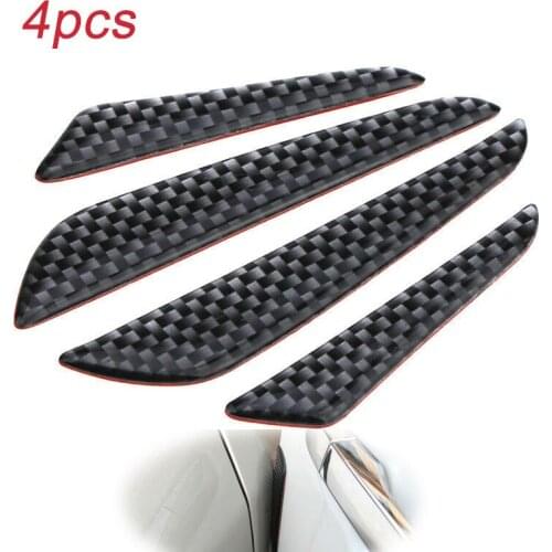 4x Carbon Fiber Car Door Edge Guard Strip Scratch Protector Anti-collision Trim Anti-rub Car Door Edge Guards Molding Protection