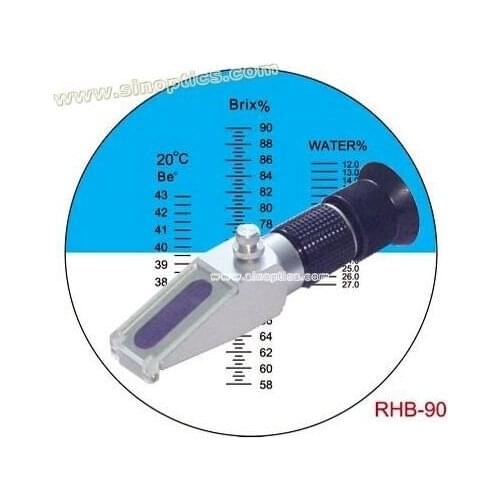 6pcs/lot new design hand held Honey Refractometer brix RHBN-90ATC with out-standing calibration knob