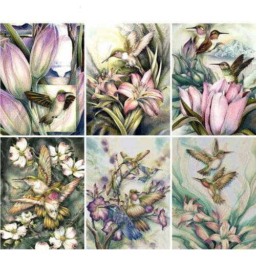 5D DIY Diamond Painting Full Drill Animal Bird Flower Diamond Mosaic Stitch Interior Paintings Art Picture Handicraft Home Decor