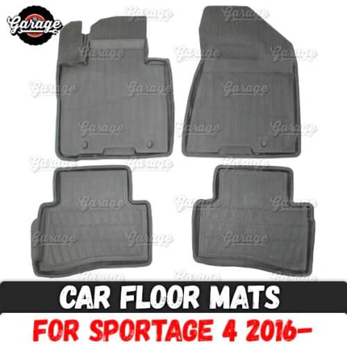Car floor mats for Kia Sportage 4 2016- rubber 1 set / 4 pcs accessories protect of carpet car styling decoration