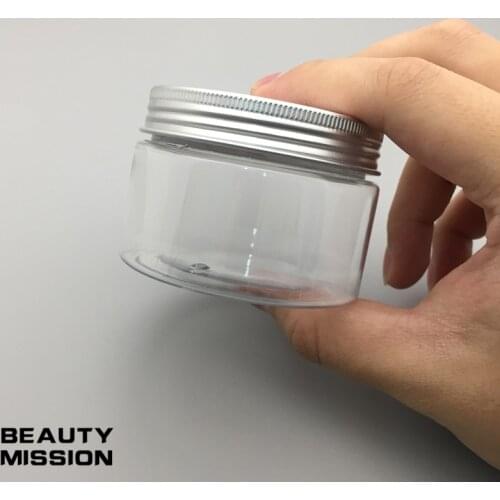 BEAUTY MISSION 25pcs 120g Aluminum Cap Cosmetic Tin Pot Lip Balm Jar Containers Oil Wax Empty PET Cosmetic jar