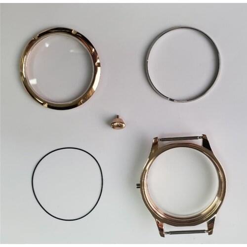 44mm Stainless Steel Watch Case Watch Crown for ETA6497/ 6498 For ST3600/ ST3620 Manual Mechanical Watch Movement