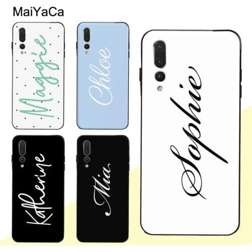 Personalized Signature Name Custom Monogram Case For Huawei Honor 10i 9 20 10 Lite 8X 9X 8A 8S 7A Pro 7C Y9 Y7 Y6 2019 Nova 5T