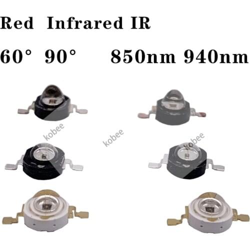 3W Infrared IR High Power LEDs Emitter CCTV Camera IR Diode for Security Black LEDs 850nm 940nm 3W 700mA 60 120 degree