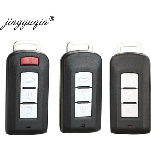 Jingyuqin 10X Car Remote Smart Key Shell for Mitsubishi Outlander ASX Outlander Sport Pajero Shogun Montero Lancer RVR Fob Case