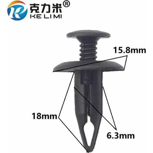 KE LI MI Fits 6.3mm hole bumper fixed clamp for Ford Chrysler fender push in retainer fastener clips